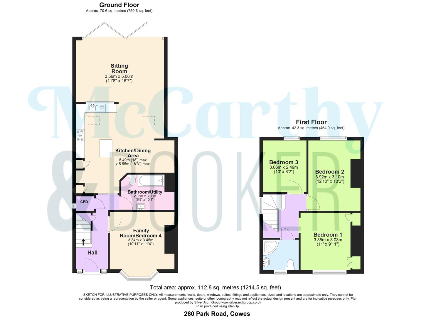 STYLISH FAMILY HOME, Park Road, Cowes floorplan
